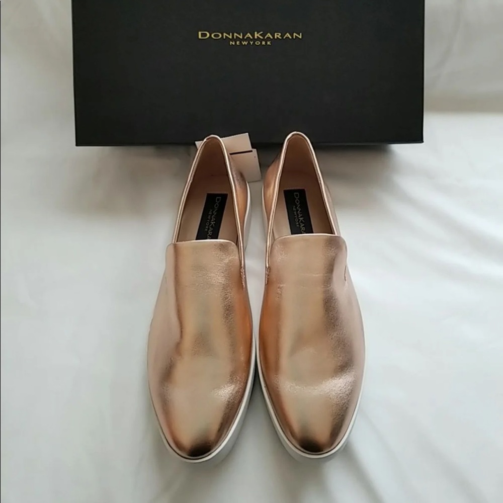 Pia Metallic Leather Loafers
